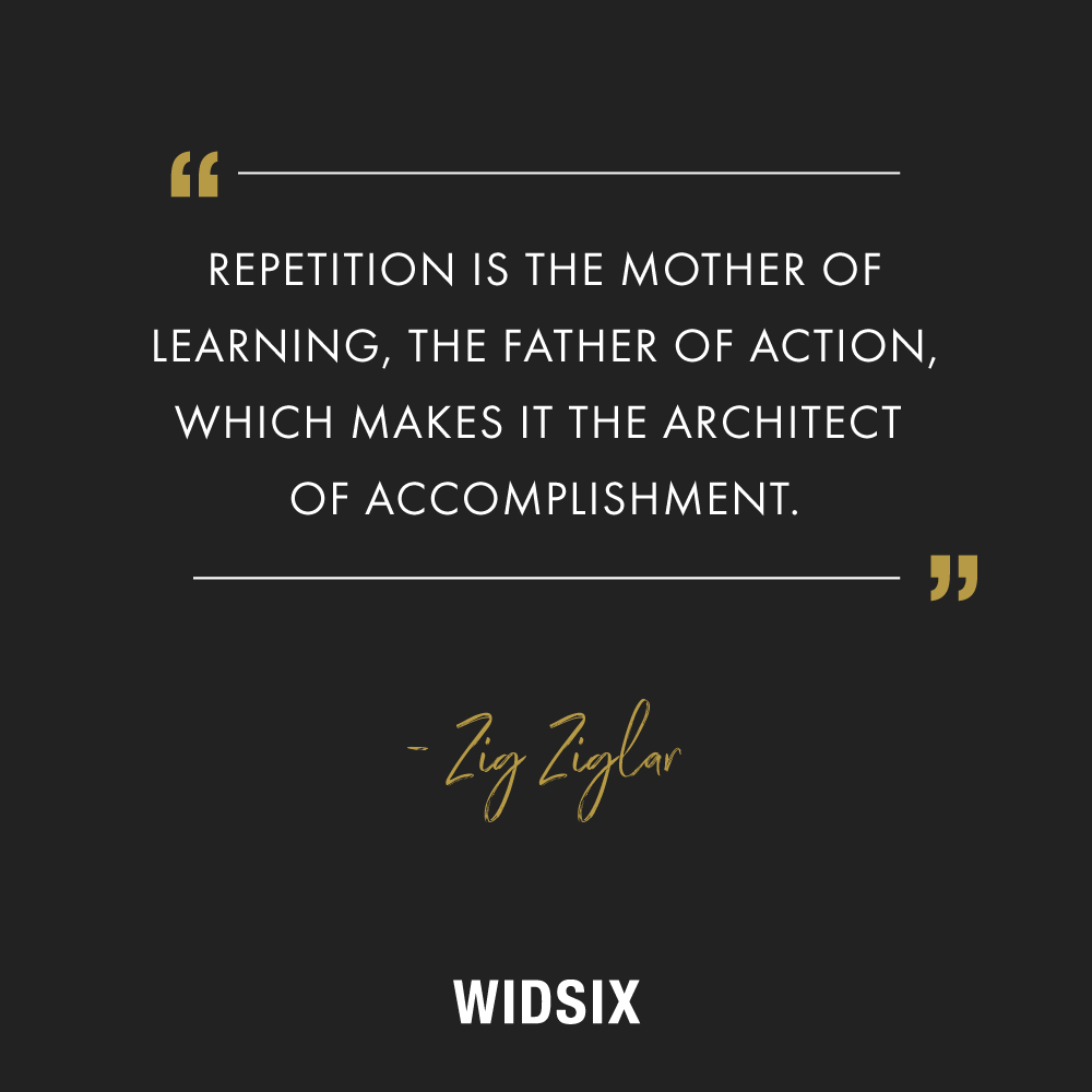 widsix's tweet photo. Repetition + Good Habits = WIN #WIDSIX ๐ #success #accomplishment https://t.co/PNlwtUKPe2
