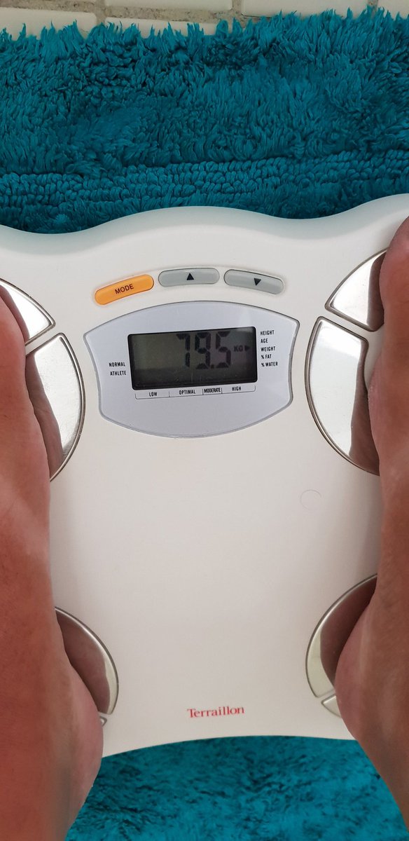 blackyru40691's tweet photo. @adambspencer Nice work, and as for me 116.9 last July and this morning finally under 80 woo hoo https://t.co/h2xFr0zDP2