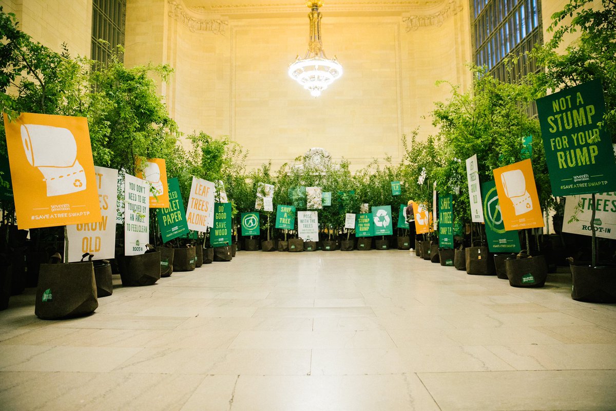SeventhGen's tweet photo. A HUGE THANK YOU TO EVERYONE FOR YOUR SUPPORT! We made history today, and we won’t rest until trees stop getting turned into toilet paper! ❤️ - @MikeTheTree #SaveaTreeSwapTP https://t.co/vskWKI3z5t