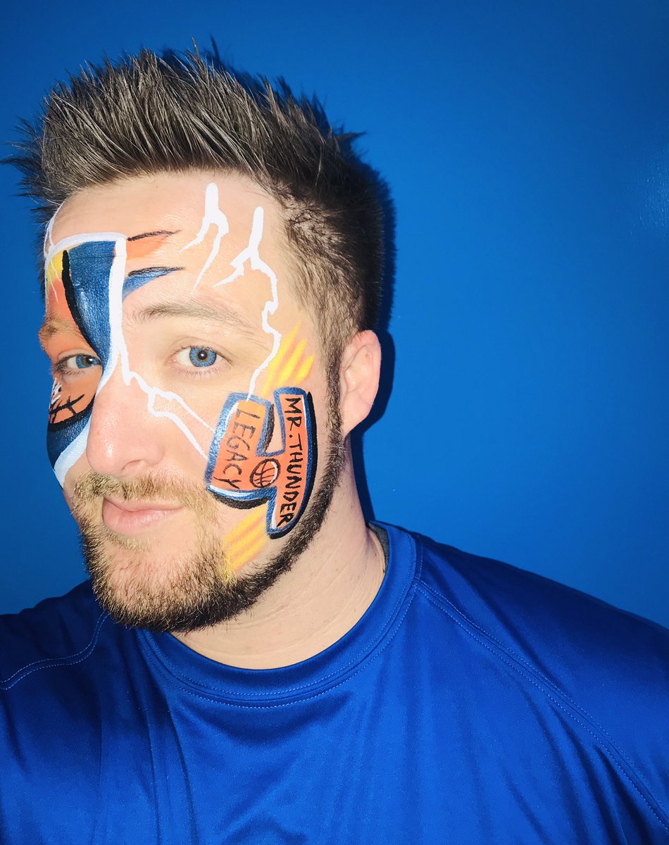DevinNewsom's tweet photo. All about Nick tonight. Excited to see that 4 rise to the top of @ChesapeakeArena! ⚡️⚡️🆙💙 #ThunderUp #4MrThunder #OKCvsTOR @nickcollison4 #MrThunder #Legacy #Family @okcthunder #OKC #KU #LoudCity #NickCollison #NBA #Thunder https://t.co/CpvrUWCnFp