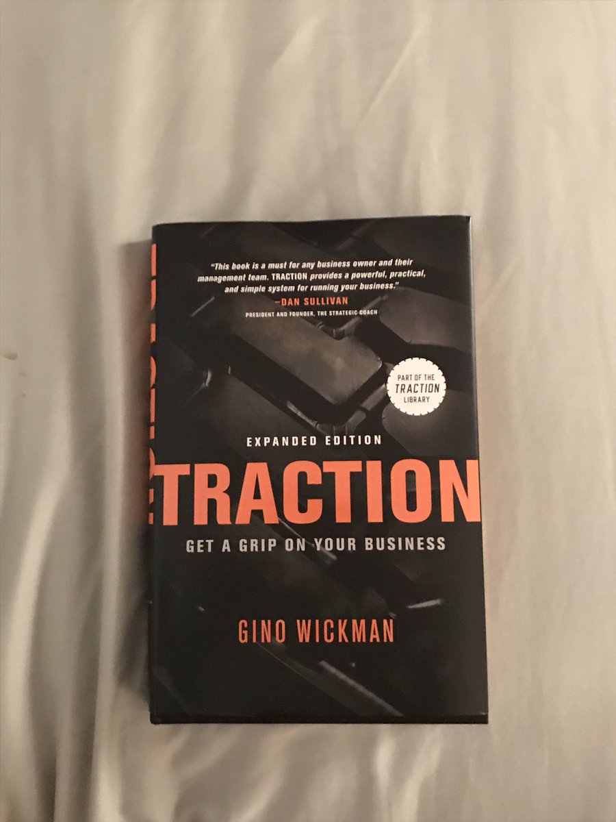 MattDonato2's tweet photo. Just finishing up “Traction” by Gino Wickman. A must read for any of my entrepreneurial and business owner friends looking for a practical yet powerful way to run your company. https://t.co/YRygLFAMdG