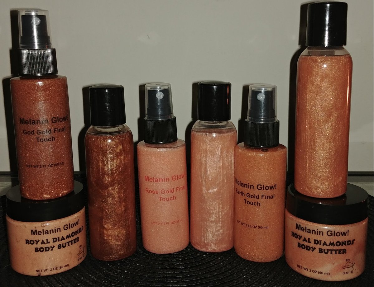 IAmFariX's tweet photo. Brighten up the spring, summer, and new year with my Melanin Glow skin care line ✨ There are many reasons why Melanin Glow! is winning 🏆
✅ 100% Organic 
✅ Great On Sensitive Skin
✅ Nourishes &amp; Revitalizes The Epidermis 
✅ Feeds The Dermis
✅ Aromatherapy 
Link in bio! https://t.co/B0oEUX5iuH