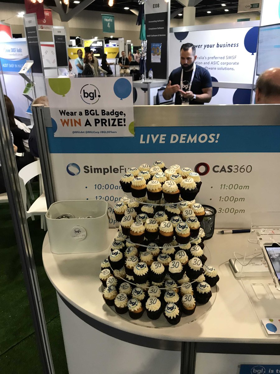 BGLcorp's tweet photo. It's all happening today at #ABExpo #STANDE08 #BGL30Years!! 🎉

#SMSF #CorporateCompliance #Accounting #Accountants #Accountant #RegTech #FinTech #ArtificialIntelligence #MachineLearning #BigData #BGLREGTECH #CAS360 #SimpleFund360 https://t.co/geOuAoZgPN