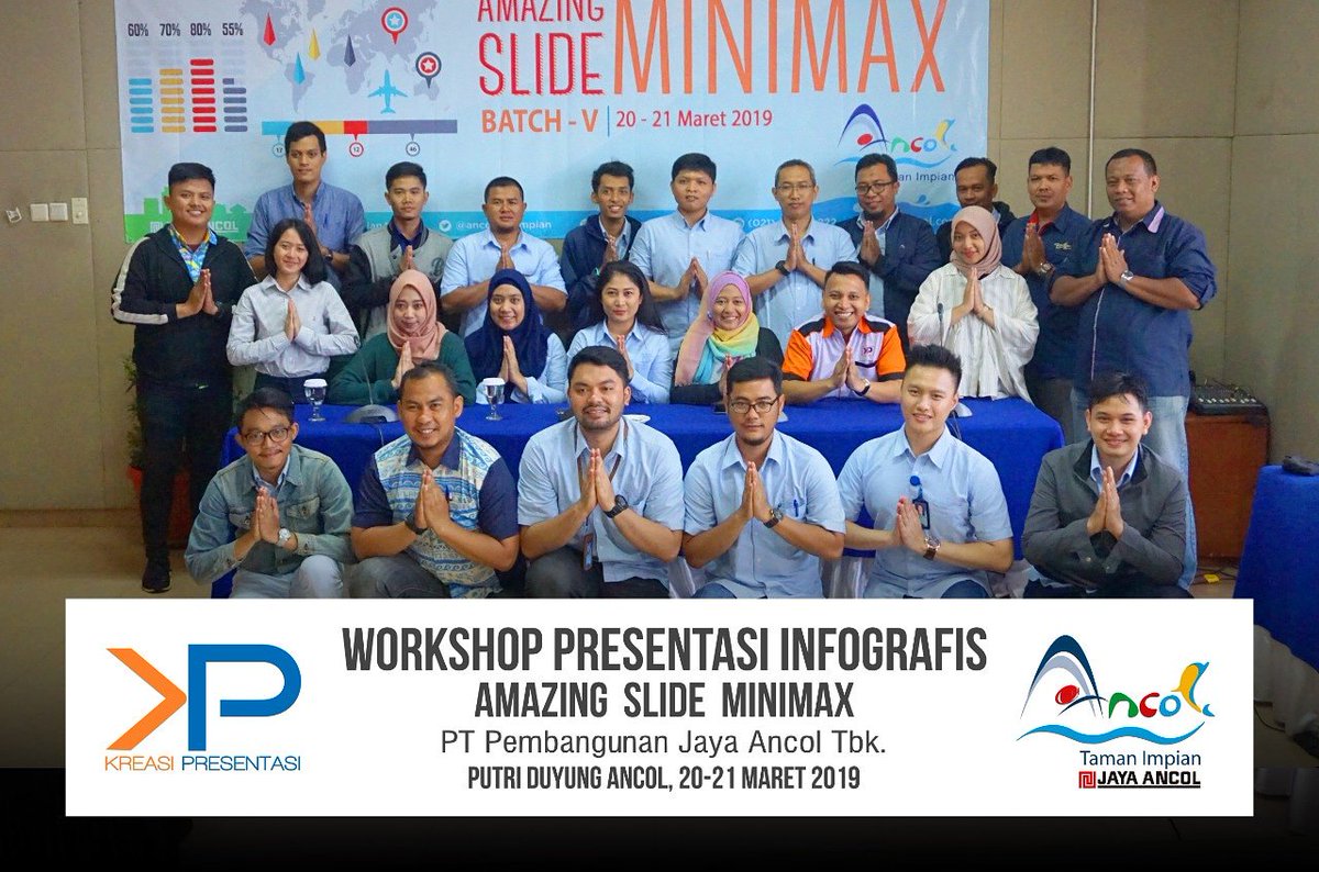 KreasiPrsentasi's tweet image. Terimakasih atas kerjasama ke-6 dg TamanImpianJayaAncol.

Info &amp;amp; kerjasama :
0857-3333-0407

#PakarSlide #SlideDesigner #PakarInfografis #PelatihanInfografis #DokterSlide #WorkshopPowerpoint #SlideInfografis #SlidePresentasi #Ancol #ASI #AmazingSlide #AmazingSlideInfographic