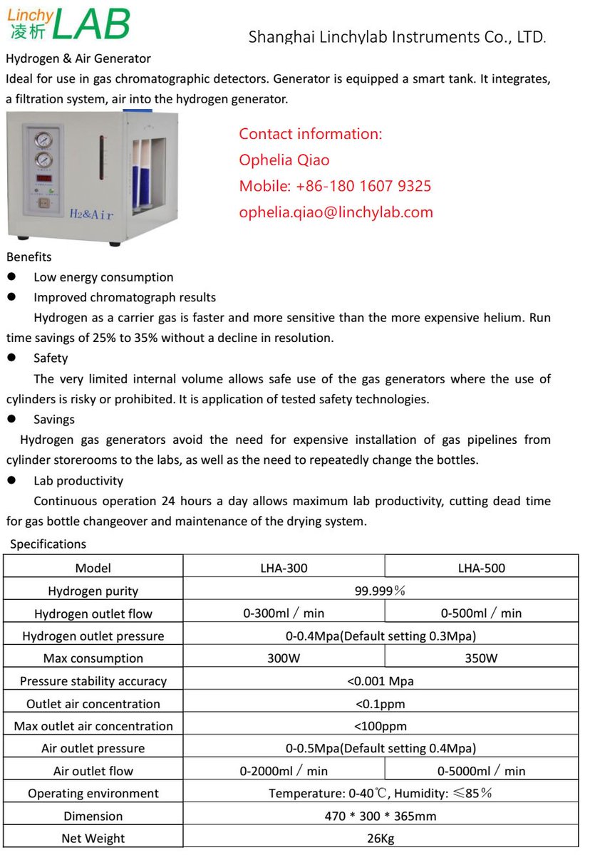 LinchylabI's tweet image. #airgenerator #hydrogengenerator #analyticalbalance