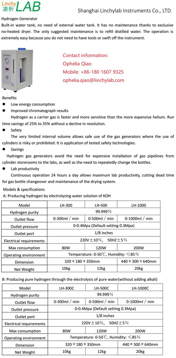 LinchylabI's tweet image. #airgenerator #hydrogengenerator #analyticalbalance