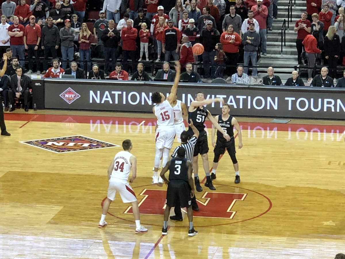 Bugl2em's tweet photo. Tipoff! #gbr #Nebrasketball #huskers #NebraskaStrong @HuskerHC #winfortim https://t.co/5DqfXDdc8H