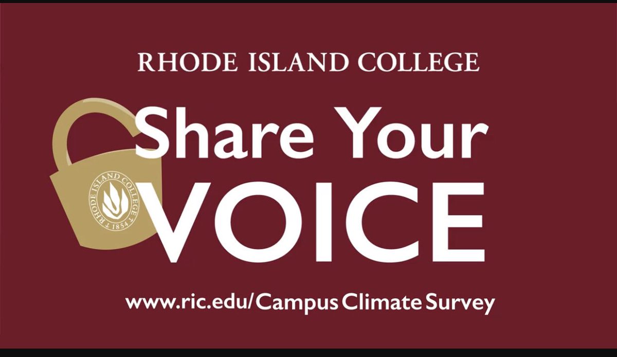 Have you taken the survey? Faculty, staff and current students unlock <a href="/RICNews/">Rhode Island College</a> potential! #campusclimatesurvey