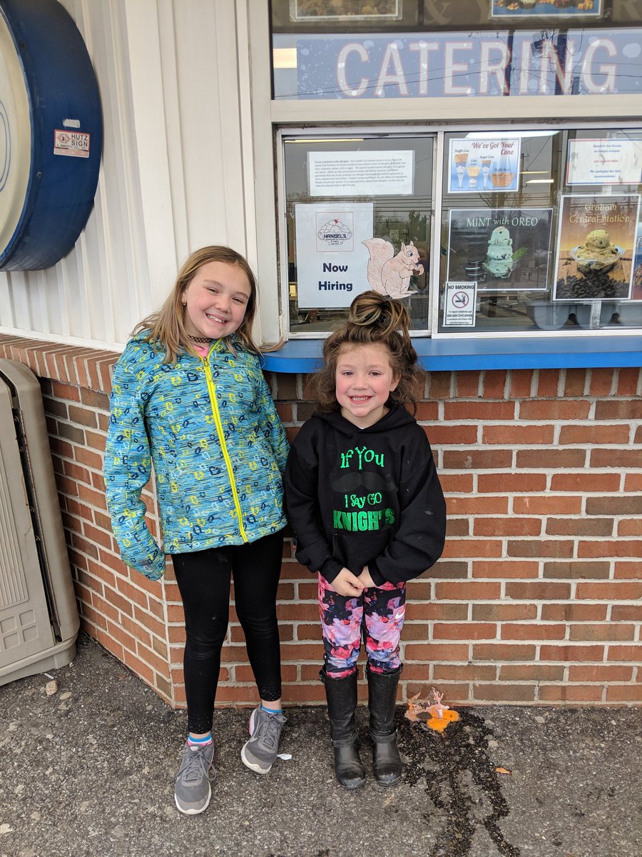 cgubbini's tweet photo. @KonaNF2019 ran into Stumphy at the ice cream store on the First Day of Spring! @JaimeHoon https://t.co/BqtqqycsYT