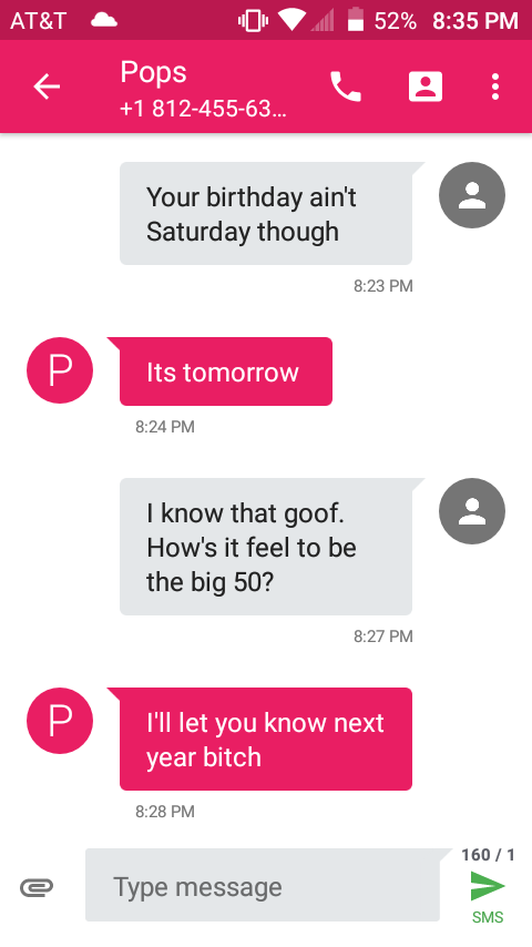 otfcodyy's tweet photo. When your parents are getting so old you can't keep track of their age https://t.co/yzVCmq3fa6