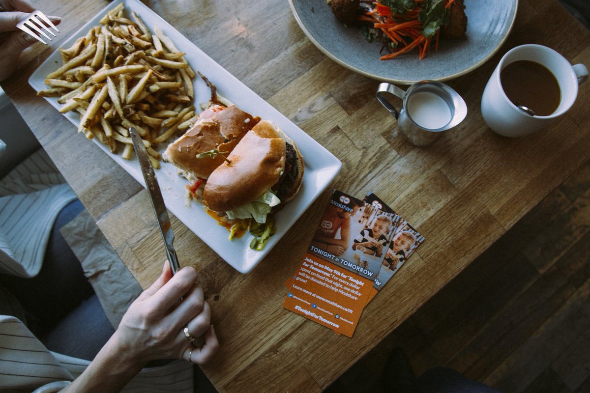 Be a part of the @MealshareTeam movement &amp; dine out on May 8th in support of #TonightForTomorrow! 

Find an awesome participating restaurant in Calgary, Ottawa, or Vancouver, and eat ANYTHING on the menu - It all gives back!! mealshare.ca/tft
