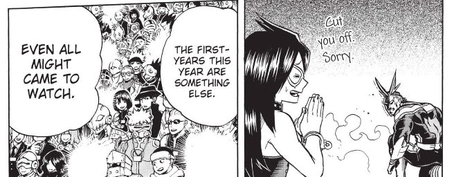 HeroNotesPod's tweet image. Ok, maybe you can pin the blame for the first one on Midnight, but that closing line goof is all on you, All Might
#MyHeroAcademia #Chapter44