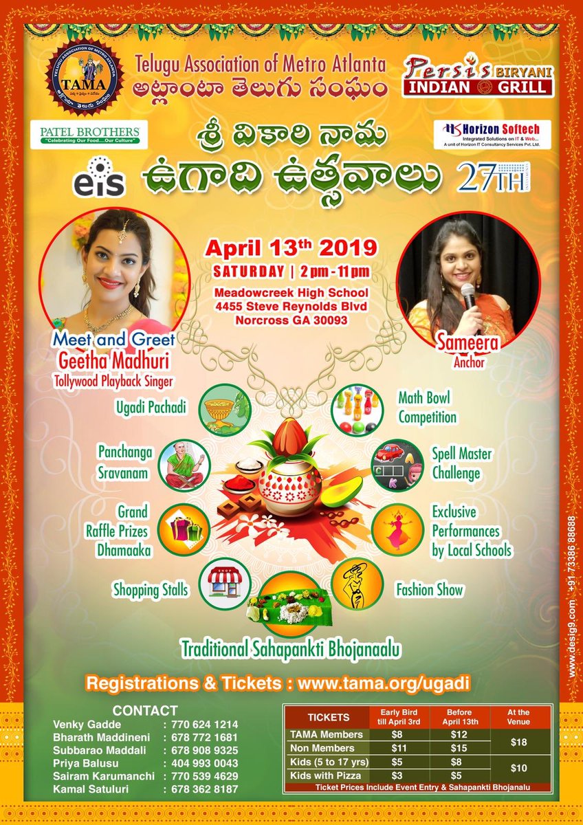 TAMA_Atlanta's tweet photo. Gearing up for Ugadi!!!! https://t.co/lO4ry4GvoT
