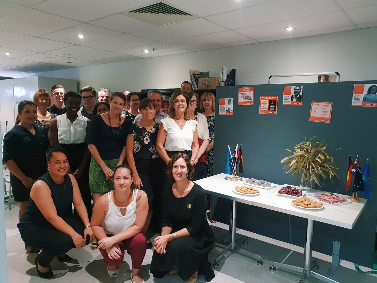 ACRRM's tweet photo. This morning ACRRM staff got together for a morning tea for Close the Gap Day. #ClosetheGap #NCTGD https://t.co/V3jQcQai2X