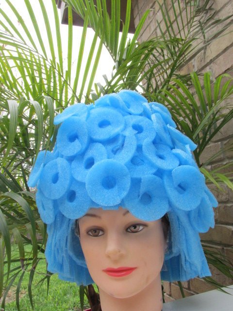 Fun in my #etsy shop: Blue Party Costume Wig, Super Lightweight, New Style Clowning Wig, Comfortable Wig, Puppet Wig, Unique Styled Wig, Curly wig etsy.me/2HFPCLr #accessories #blue #birthday #adult #wig #bluefoam #beehivewig #l