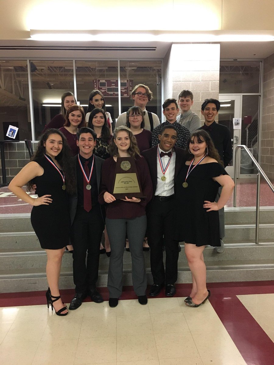 LewisvilleThtre's tweet photo. Amazing OAP shows for UIL Zone competition! Proud of our show advancing w/ @maraudertheatre &amp; @MacArthurCards
Congrats:
Outstanding tech - Claire Fowler 
Honorable mention Allstar Cast - Jimmy Piraino
All star cast - Tomias Robinson, Avery Brooks
Best actress - Miquela Lopez https://t.co/U77FgeCwzH