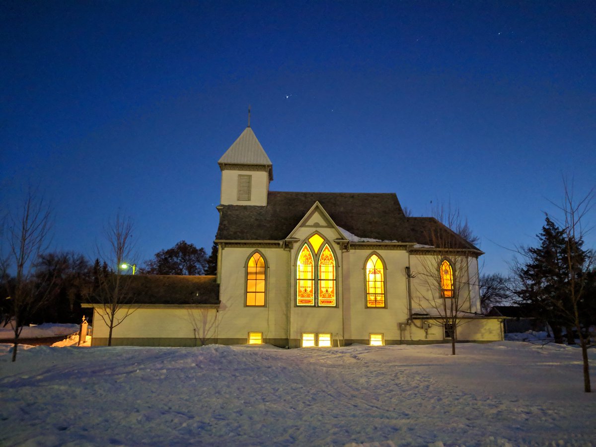 The birds were singing when I arrived &amp; the night sky was beautiful when I left. ❤️ Thx Shepherd of the Prairie Lutheran for inviting me to speak about @LSSND tonight. And thx for the awesome soup! #actjustlylovemercywalkhumbly