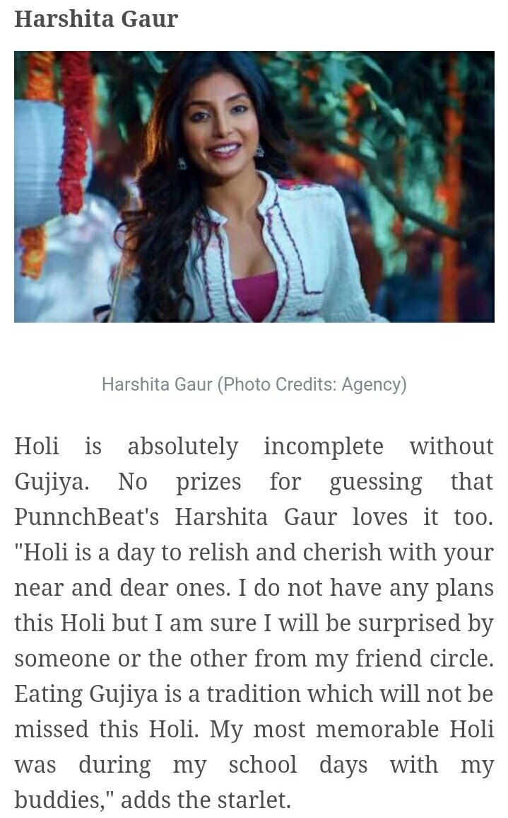 HarshitaGaurRTs's tweet photo. "Eating Gujiya is a tradition which will not be missed this holi" Harshita Gaur on 'holi' via @latestly 

#HarshitaGaur #HappyHoli
#HoliHai @HarshitaGaur12 https://t.co/9kxJtzPSxi
