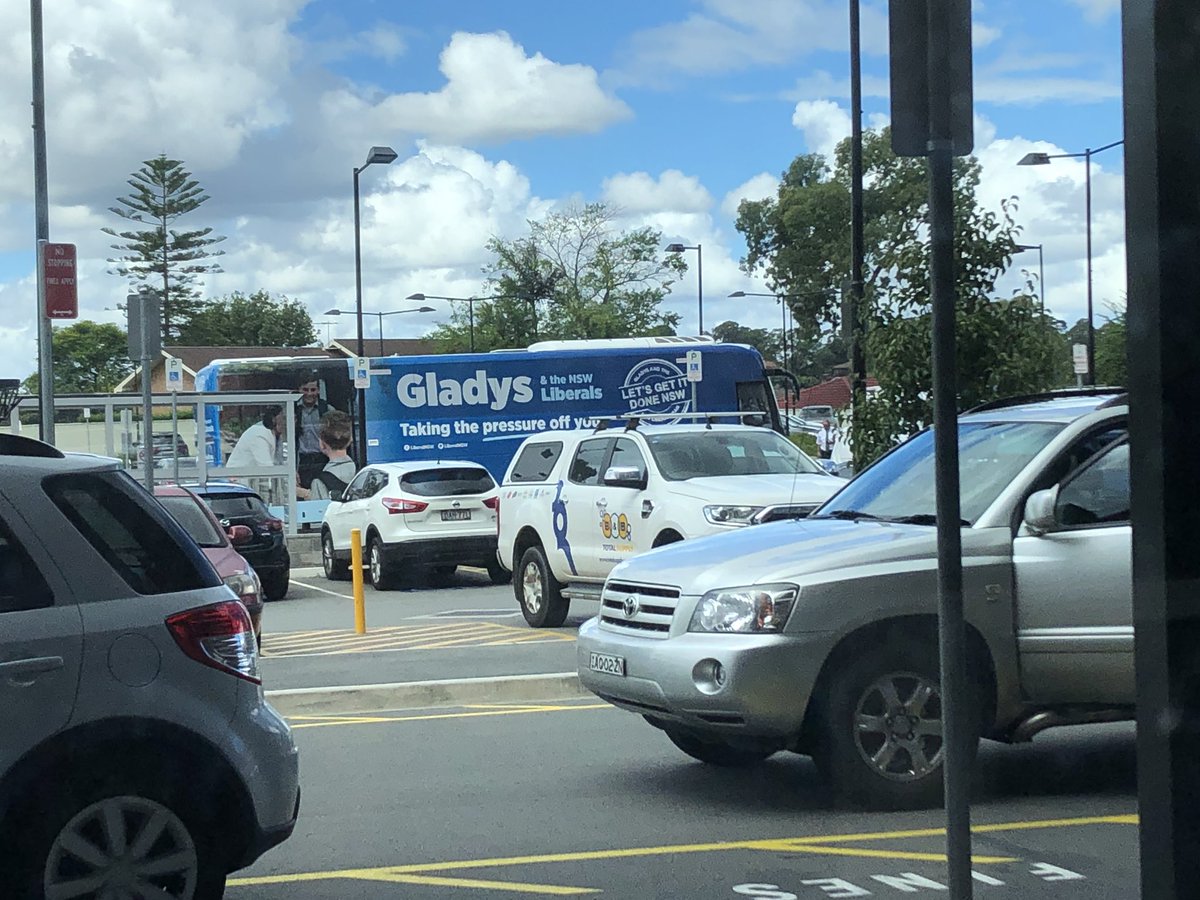 The Gladys bus is at Blacktown Hospital. Picture taken from my office.