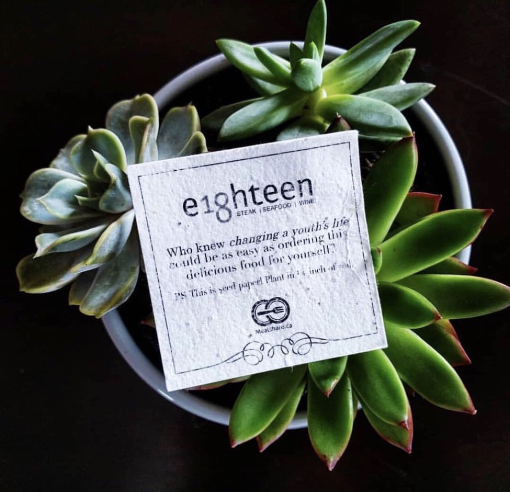 Happy 2nd Mealshare birthday to <a href="/restaurant18/">Restaurant e18hteen</a> ! Thank you for being our ally in ending youth hunger!