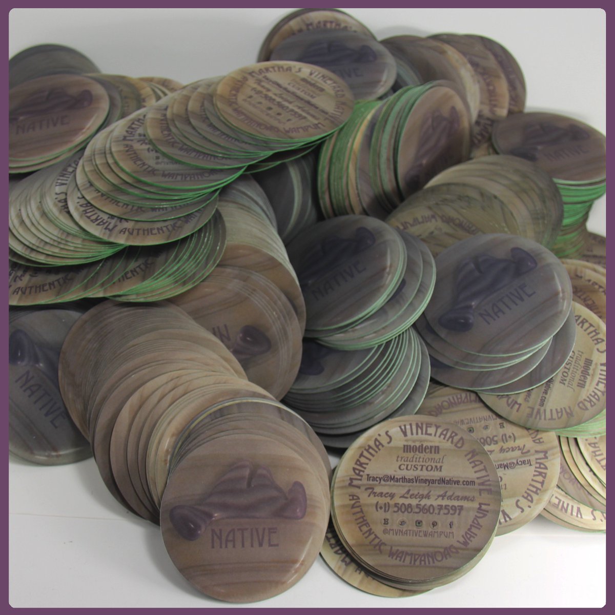 MVNativeWampum's tweet photo. Just got my new business cards!

#GettingCarded #MyCard #PileOfClams #BornAndRaised #Authentic #PurplePride #SquaStyle #ShellsUponShellsUponShells #SheSellsSeaShellsByTheSeaShore #Native #Wampum #NativeAmerican #Art #OurCulture #RepresentingTheFuture #TheFutureIsNow https://t.co/N0jLLQts0E