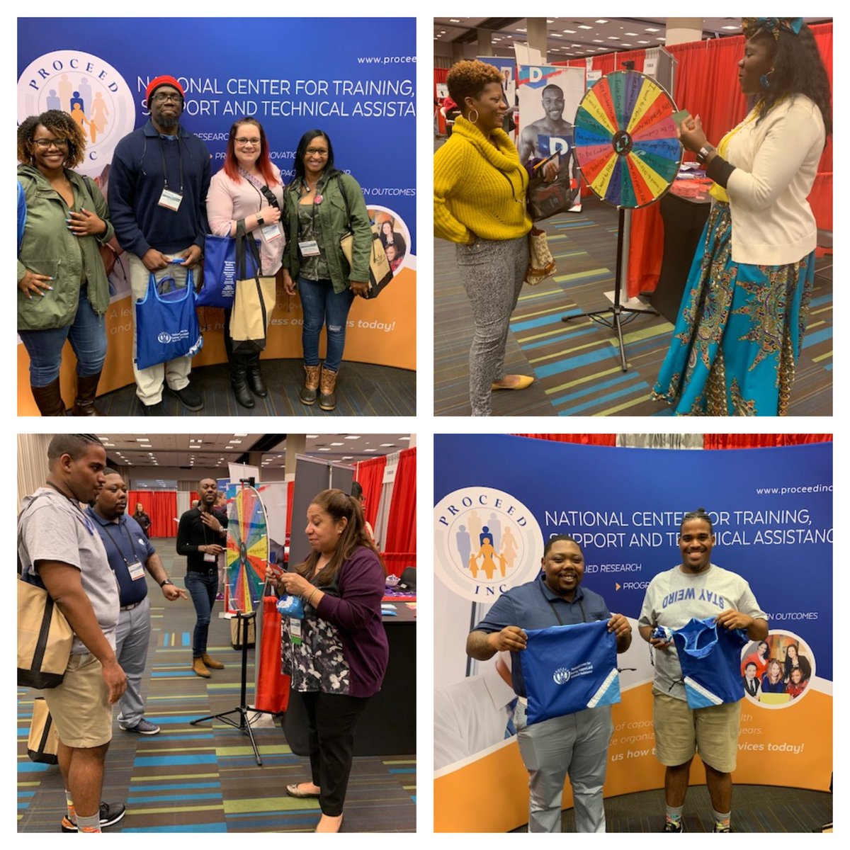 ProceedNCTSTA's tweet photo. NCTSTA staff are certainly enjoying their time at #NHPC2019, thanks to everyone who stopped by our booth today and played the prize wheel! #NCTSTA #PROCEEDInc #HIV #exhibit #booth #conference #ATL https://t.co/B9bmMq5v7O
