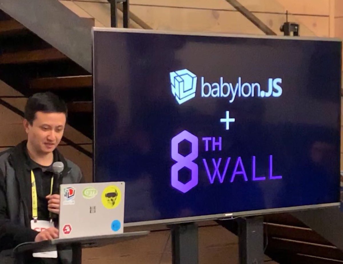 Great talk by @bghgary from @Microsoft on web AR at the #GDC2019 WebGL meetup! #Babylon.js #WebAR