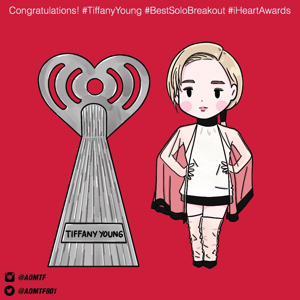 Congrats to our #TiffanyYoung ♥️ for winning #BestSoloBreakout at #iHeartAwards2019 

ps. new video coming soon 😘 @tiffanyyoung