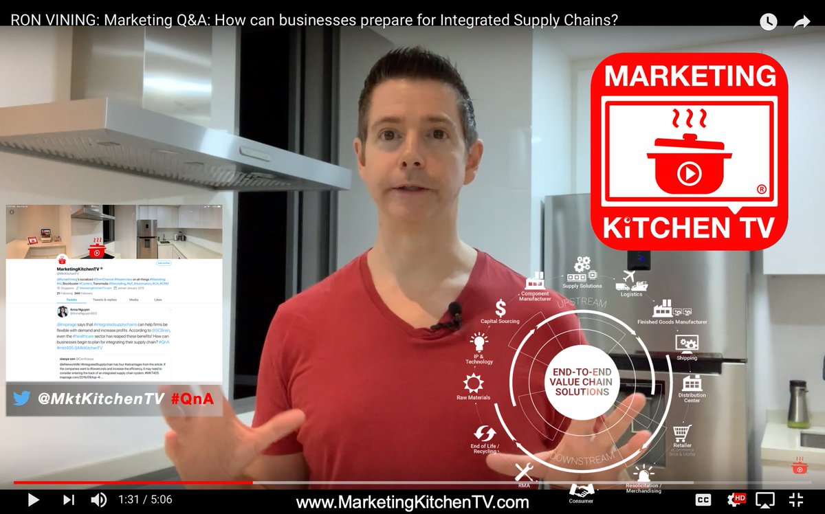 RonaldVining's tweet photo. How can businesses prepare for Integrated #SupplyChains?
Watch All-things #Marketing 👨‍🍳 📺 Host, @RONALDVINING takes your questions. 8th @MktKitchenTV #QnA, continues series.
Engage: @MktKitchenTV Twitter &amp; YouTube https://t.co/lyjlj1LIHi!!! 
VIEW latest: https://t.co/LbuqWWCxaf https://t.co/w1l62A9xrk