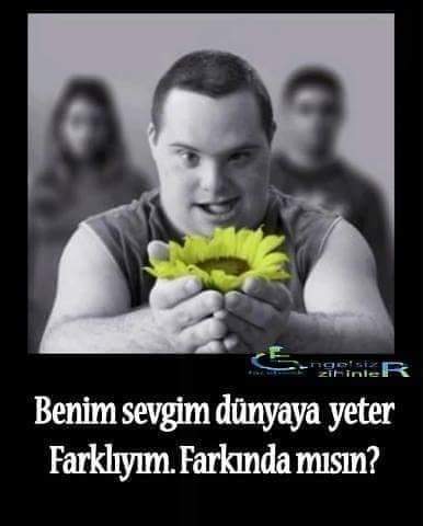 Belki çoğumuz için 21 Mart günü bir şey ifade etmez ve çoğu kişi 21 MART DÜNYA DOWN SENDROMU FARKINDALIK GÜNÜ olduğunu bilmez. Ama 21 MART DÜNYA DOWN SENDROMU FARKINDALIK GÜNÜ..
Kalplerimiz her daim sevgi ve hoşgörü ile dolu olsun.💜