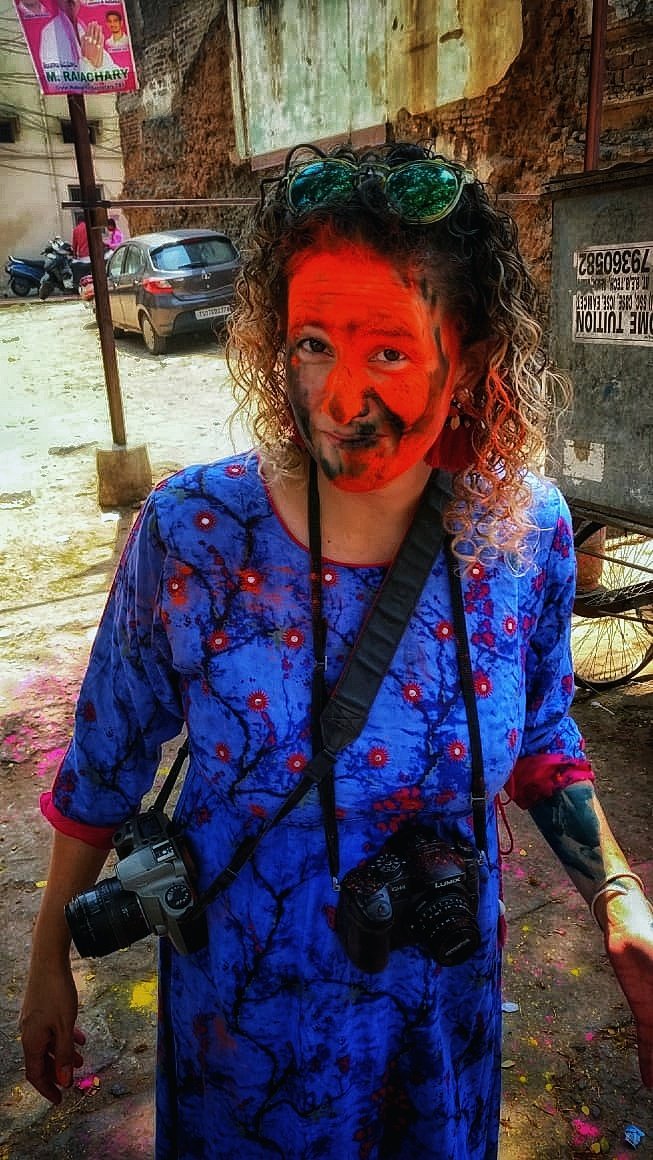The lengths we go to for our art... My first Holi in India. I think it was worth it! #photography #HappyHoli #ColourfulHoli