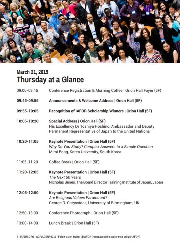 publicidaducm's tweet photo. Hoy Comenzando el 9º Congreso Asiático de Psicología y Ciencias Sociales con la intervención de @ubaldocuesta  Este año dedicado a valor y valores en @thinktokyolocal  y @ThinkIAFOR  #IAFOR #MediAsia #Psychology #ACP #AsianConference #Japan https://t.co/72LZmjIhc3