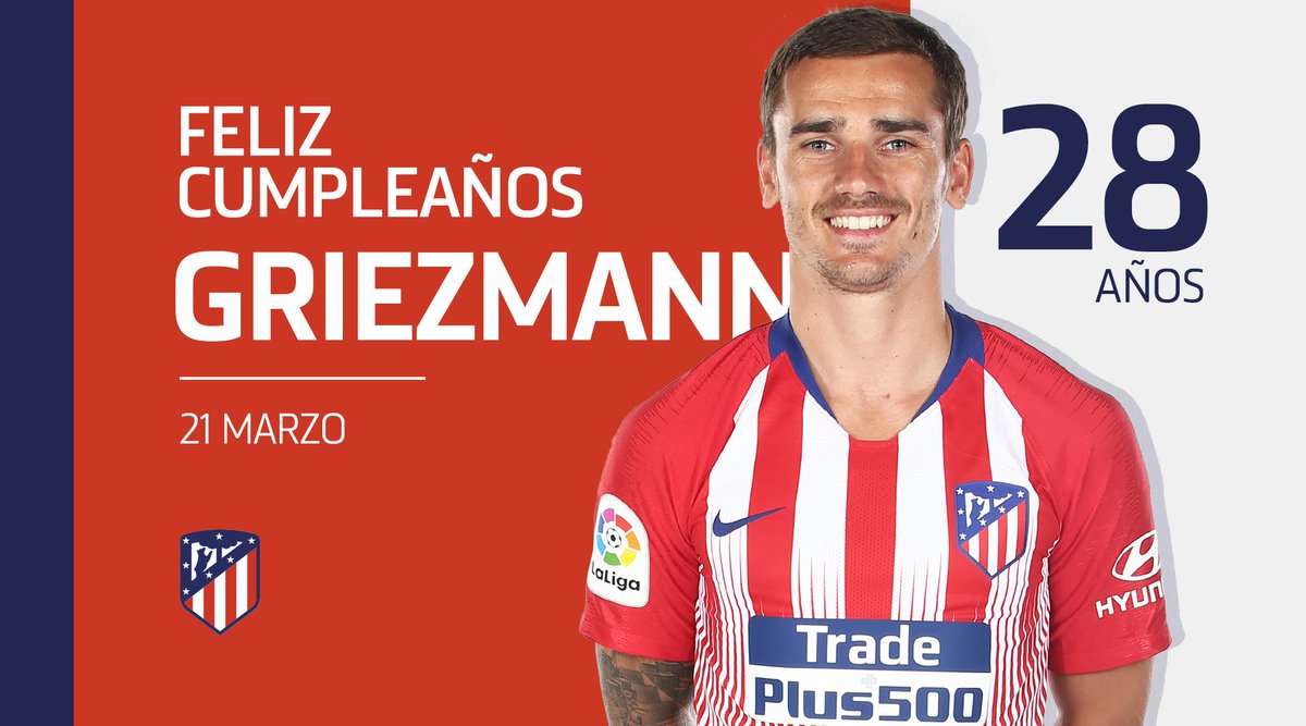 🎁 ¡Hoy cumple 28 años, @AntoGriezmann! 🎉
🎂 ¡Muchas felicidades, Antoine, de parte de toda la familia rojiblanca! 😃
#AúpaAtleti