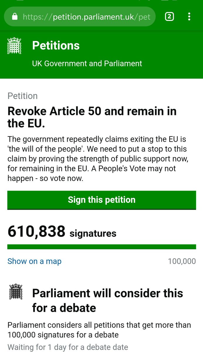ian_birtwistle's tweet image. This #RevokeArticle50 petition was at 192k when I went to bed, now it's at 610k and climbing fast. I wonder if we can get more signatures than leave voters by next week! #Brexit #RemainInTheEU