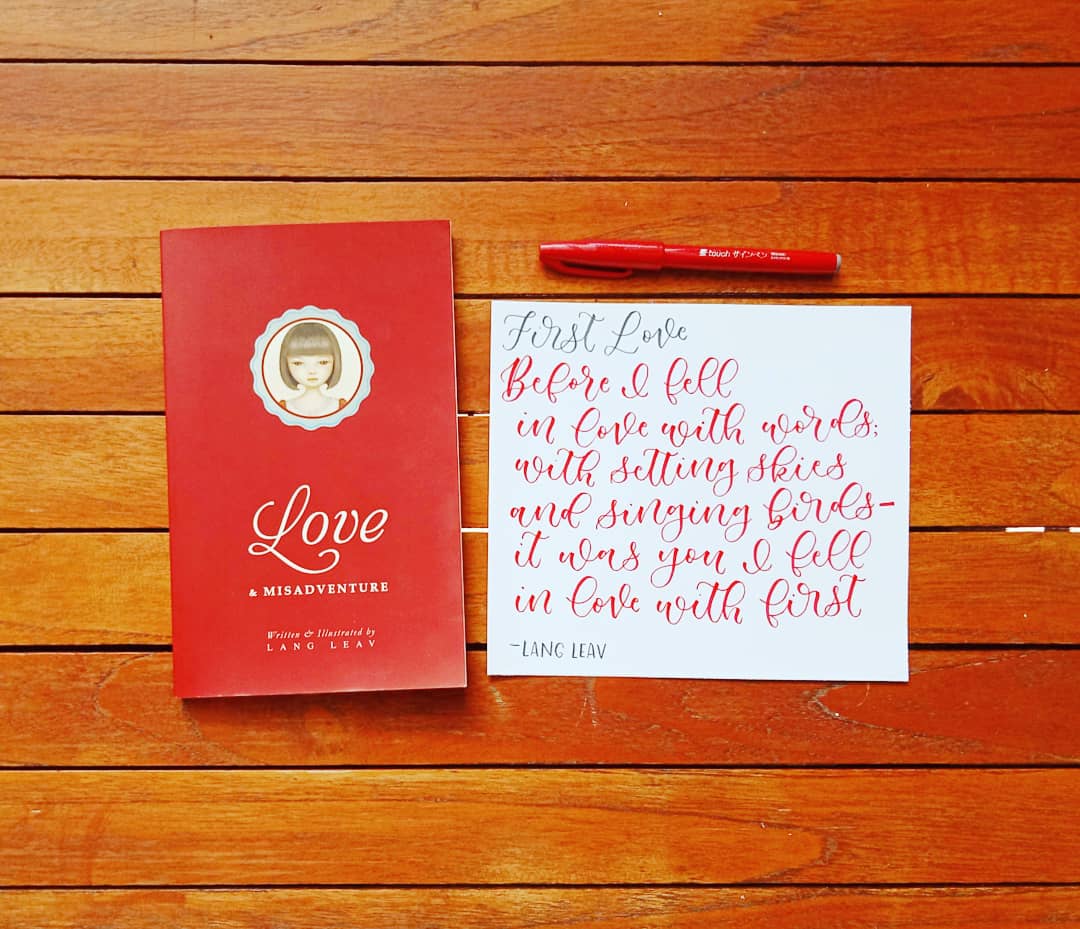 aajayman's tweet photo. In honour of #WorldPoetryDay I thought I would letter a poem by one of my fave authors, @langleav 💕 https://t.co/rOkeQxsOtA
