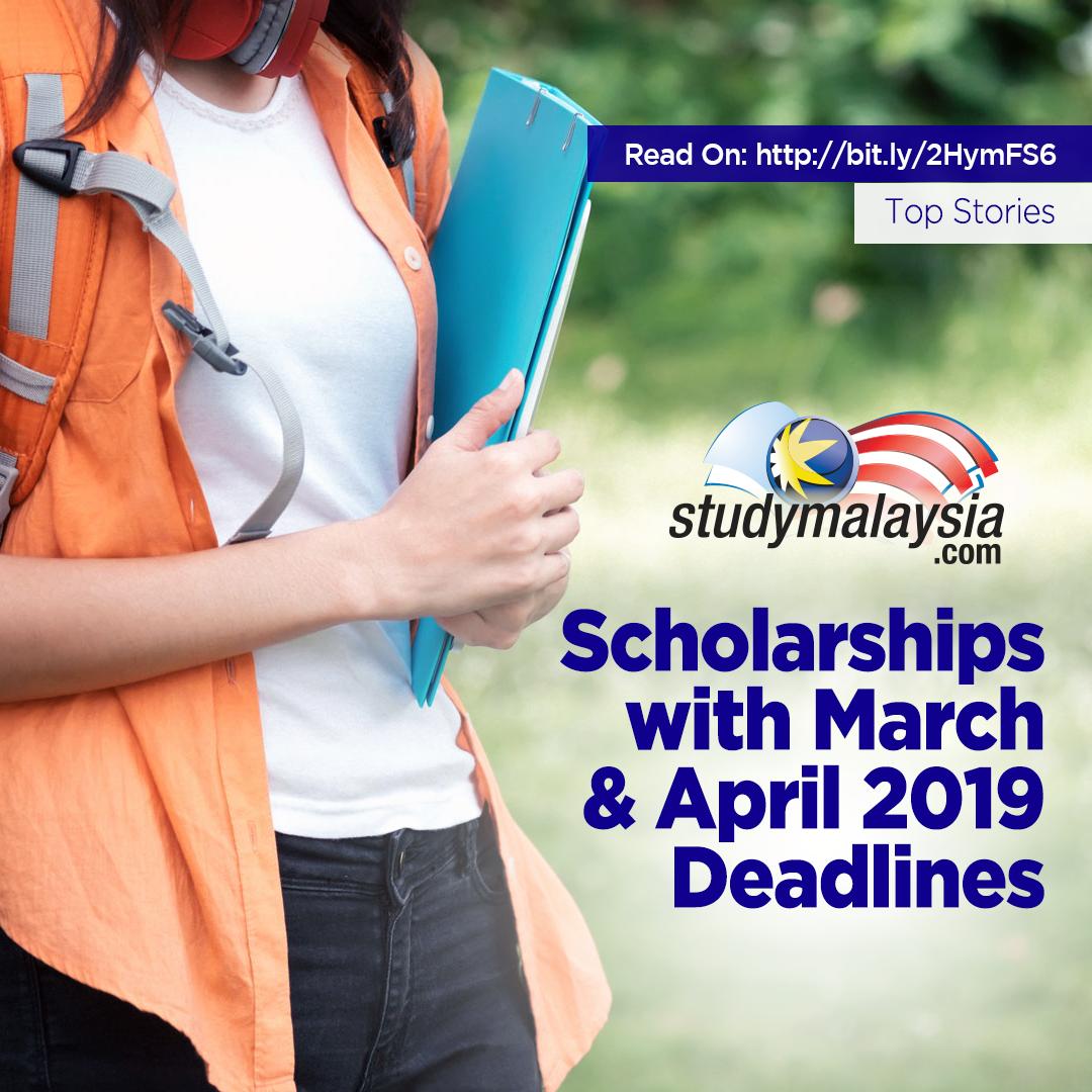 studymsia's tweet photo. Scholarships with March & April 2019 Deadlines
Learn more at https://t.co/WbTtxgWuoV
#scholarship #biasiswa #biasiswamalaysia #scholarshipmalaysia #studymalaysia #studymsia #afterSPM #afterSTPM #marchDeadline #aprilDeadline https://t.co/axilf8ZbL2
