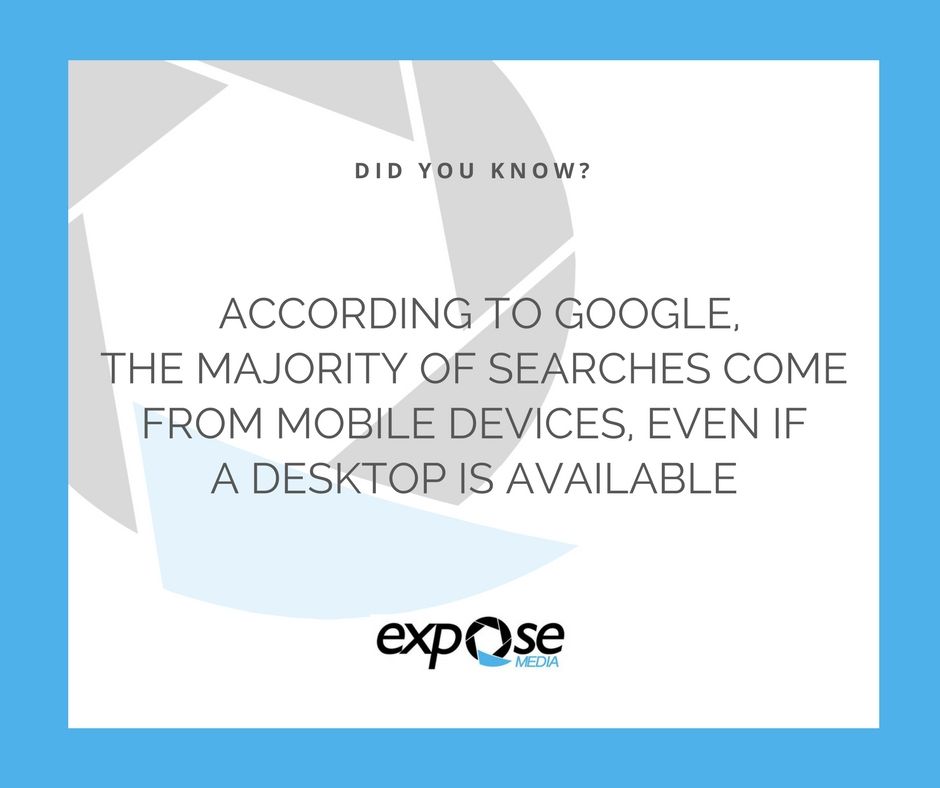 ExposeMediaMK's tweet photo. According to Google, many website searches are done on mobile phones - is your website fully responsive?📱 https://t.co/PzsmA9Cech