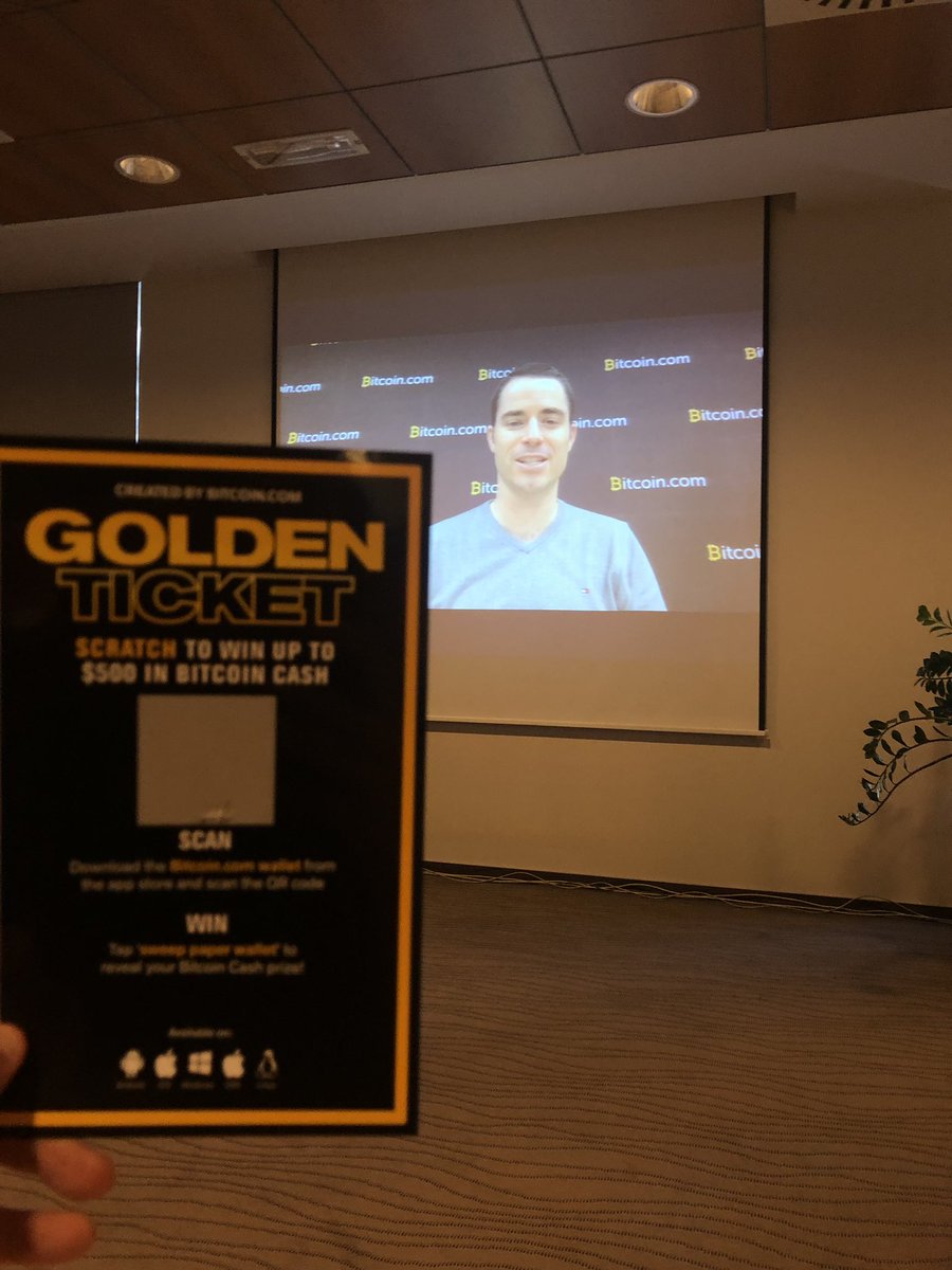 jurepirc's tweet photo. Tnx @rogerkver ##GoldenTicket @BitcoinCom @bc_vault @REAL__security #RiskConference #BlockchainDay https://t.co/jtrOqcREMN