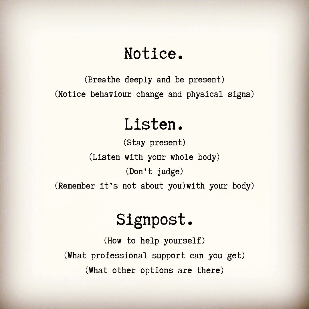 AMHA_UK's tweet image. Yesterday I ran a very short session for an empassioned group, given time constraints we focused on nothing more complex than this..it doesn’t have to be hard, sometimes it just needs permission #mentalhealth #mentalhealthawareness #suicidefirstaid