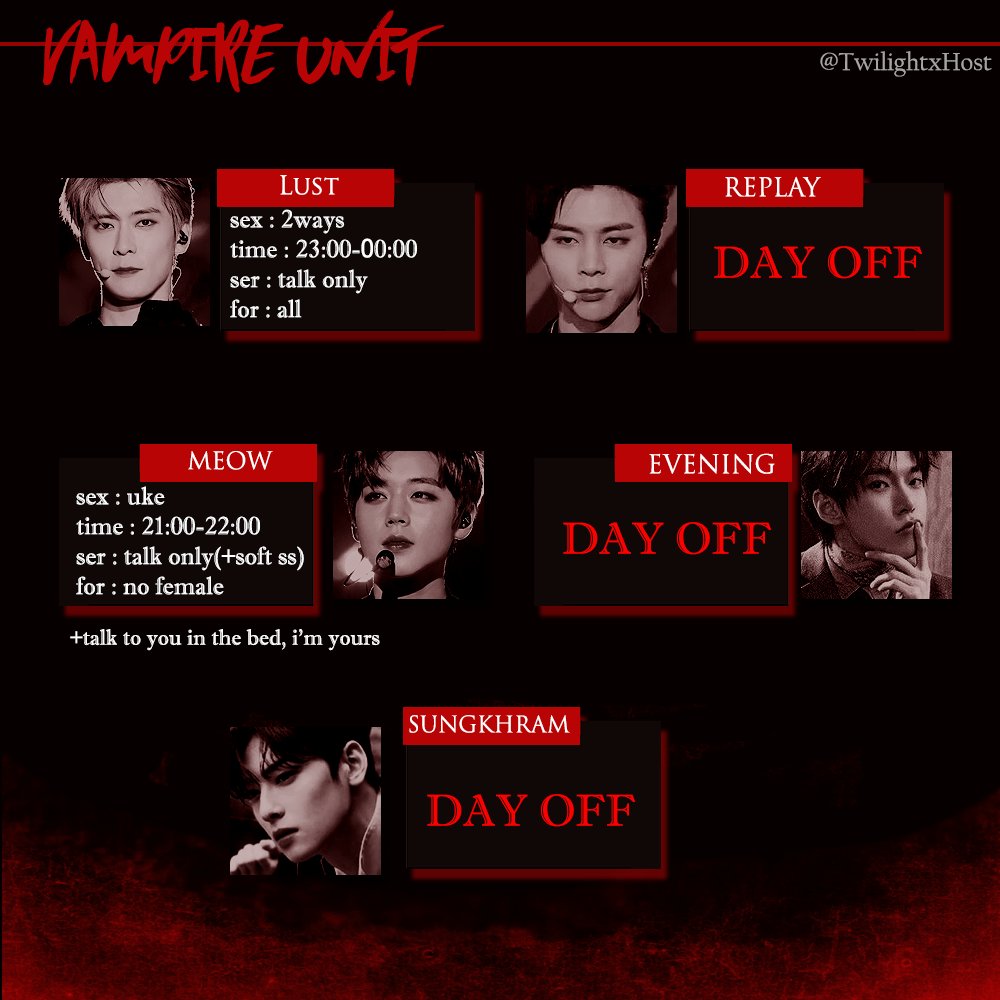 TwilightxHost's tweet photo. 🐺TWILIGHT HOSTCLUB🧛‍♂️

วันที่ :  09/03/19
เปิดจอง : 17:30 - 20:00

ฟอร์มจอง : ชื่อโฮสต์ / เซอร์วิส / ชื่อลูกค้า / แอคลูกค้า / เพศ / เวลา / บท (เฉพาะโฮสต์ที่รับรีเควส) 

#TwilightxHost #ยืมเมจforhost #ยืมเมจforsex #โฮสต์img https://t.co/EaUpBrk2PP