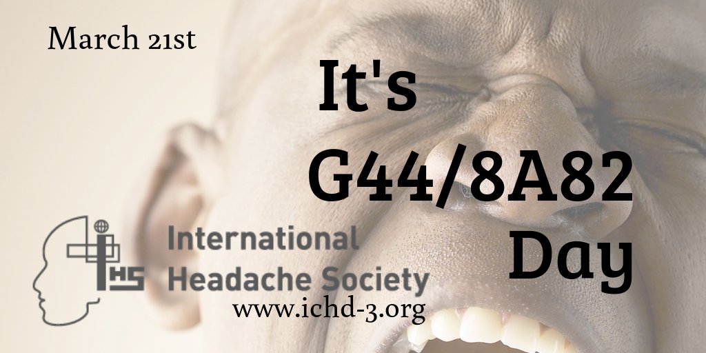 ihs_official's tweet photo. Today's Cluster Headache Awareness Day.
It's a nervous system disease, hallmarked by excruciating pain, coded G44 in the #ICD-10 (8A82 in the new ICD-11), 3.1 in the ICHD-3. Underappreciated, often (under)misdiagnosed, lots of barriers to treatment. #CHDay
#CHAD2019 #ICHD3Matters https://t.co/rWUoSbPDiE