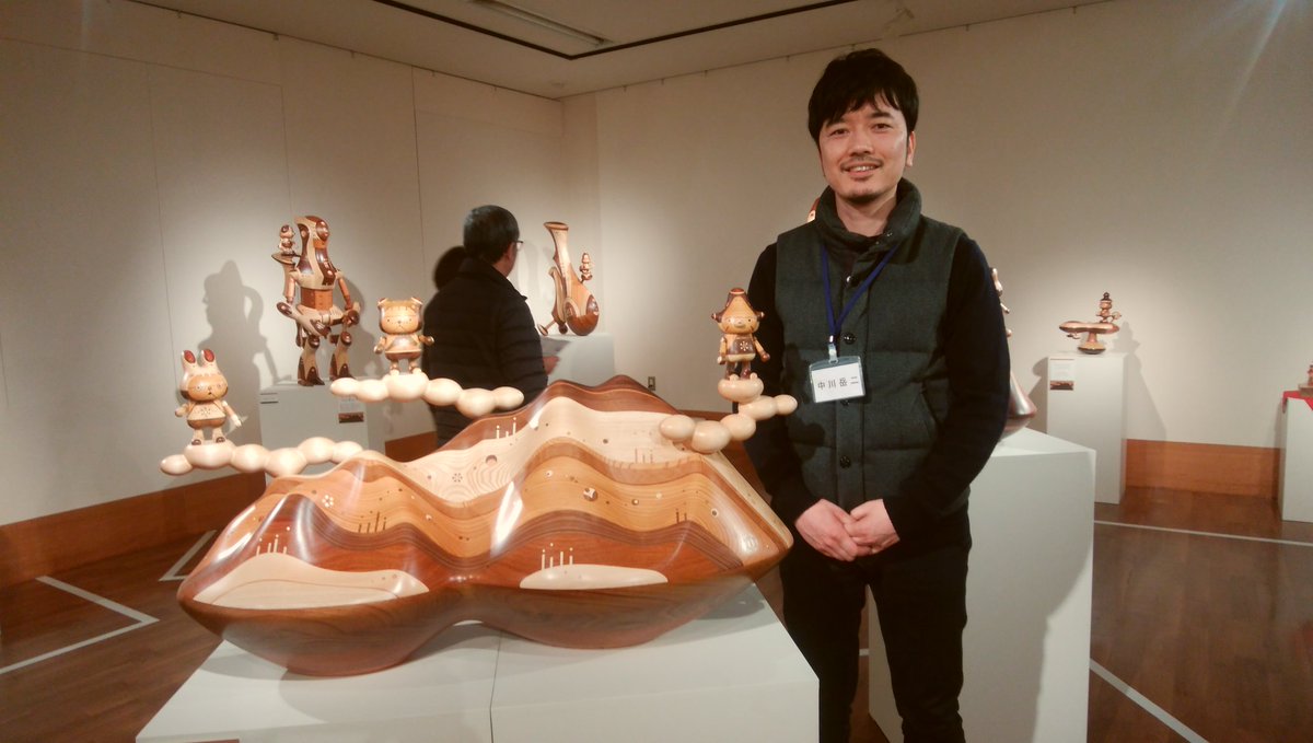 mankyu320's tweet image. 今回も凄かった～

中川岳二さんの作品。
ダイナミックだけど、緻密！
木とそれを活かす技術とセンス、最高です(´▽｀)