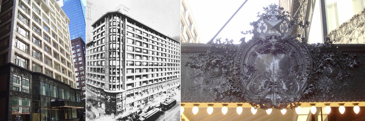 weeklyarchivist's tweet photo. 1899 – Schlesinger-Mayer Store (begun), Sullivan [pix via @WikiCommons; or Flickr, CC BY-NC-ND 2.0 per* (cropped if #): 1a#.J. Crocker; &amp; 1b,2a,2c,3c#.Beyond My Ken, CC BY-SA 4.0 / 2b.(PDM) / 3a.Steve Silverman*; &amp; 3b.Devyn Caldwell* / 4.bujcich*] RE glassy: The Hatrack began; &amp; https://t.co/ocGPQ8pHBa
