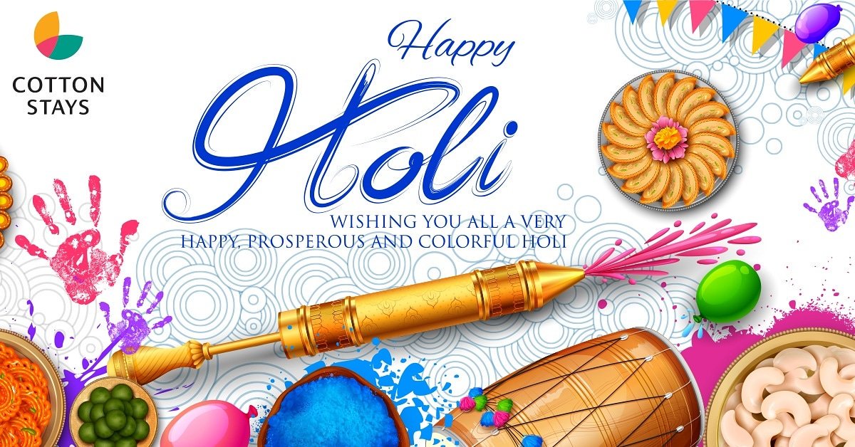 CottonStays's tweet photo. This Holi soak in all the beautiful colours of nature and have a great time with your friends and family at Cotton Stays. #happyholi #holi2019 https://t.co/nRq6x9bOPR