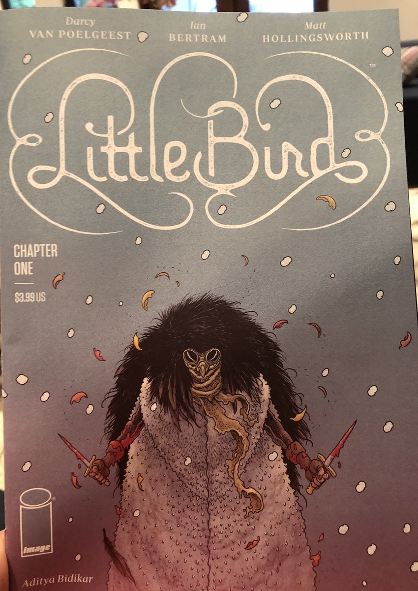 pattonoswalt's tweet photo. Picked up this new comic last Wednesday ‘cuz I liked the cover. Just now read it and IMMEDIATELY re-read it. GET THIS COMIC. It’s...something else. Wow! #DarcyVanPoelgeest #IanBertram @MDHollingsworth @ImageComics https://t.co/clT9L2SRcq