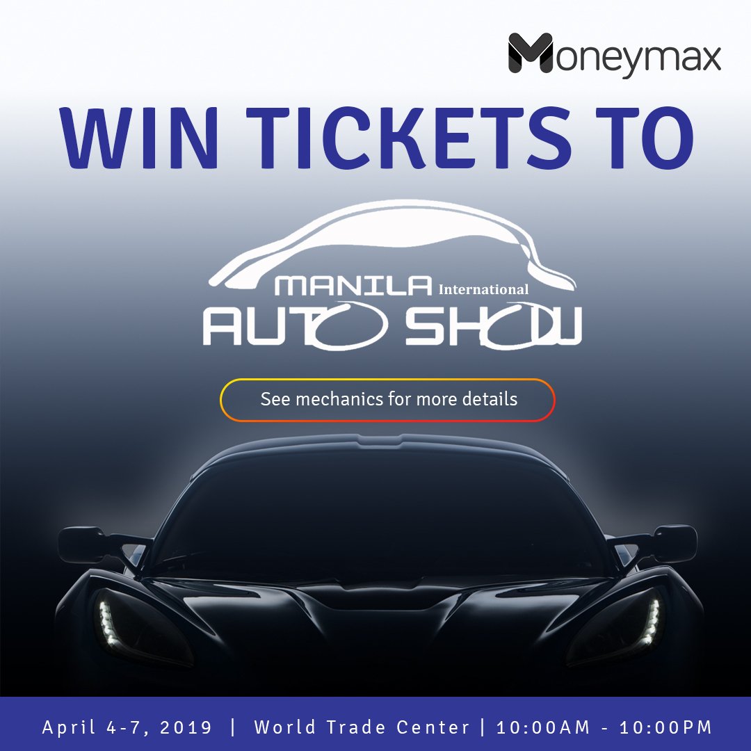 moneymaxph's tweet photo. Join us at the biggest auto show in the country! Find out how to score free tickets in the next tweet. 🚘🏁 

#giveawayalert #giveawayph #contestph https://t.co/x0yFVDuPsq