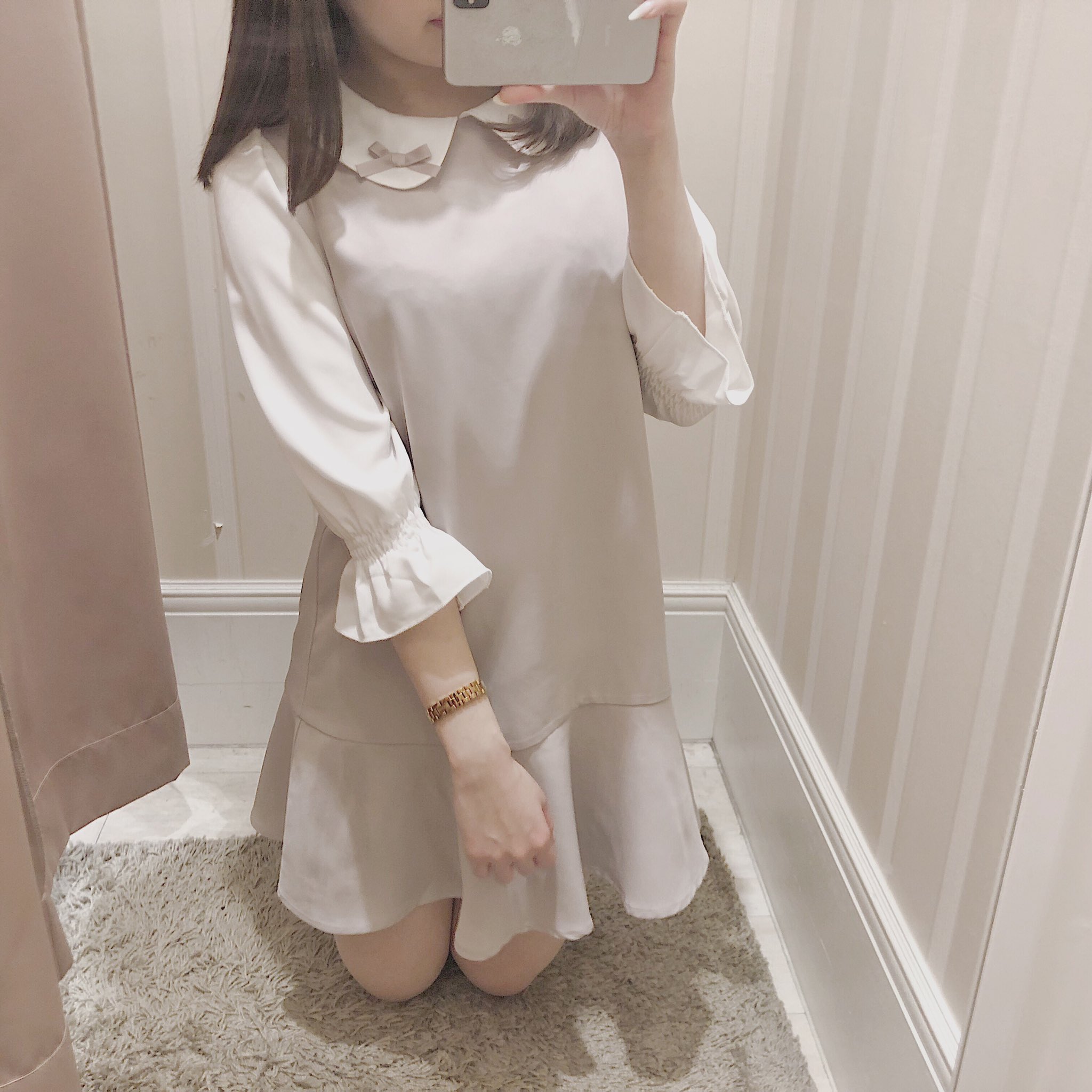 Evelyn Evelyn新宿店 Staff Coordinate 襟元に付いてるリボンがとても Cuteなワンピース 暖かくなってきた今の季節 1枚でサラッと着こなせる万能itemです リボン付き襟op Pi Bk Gingham 7 900 Tax 着用pi T Co Pw66jfocrx