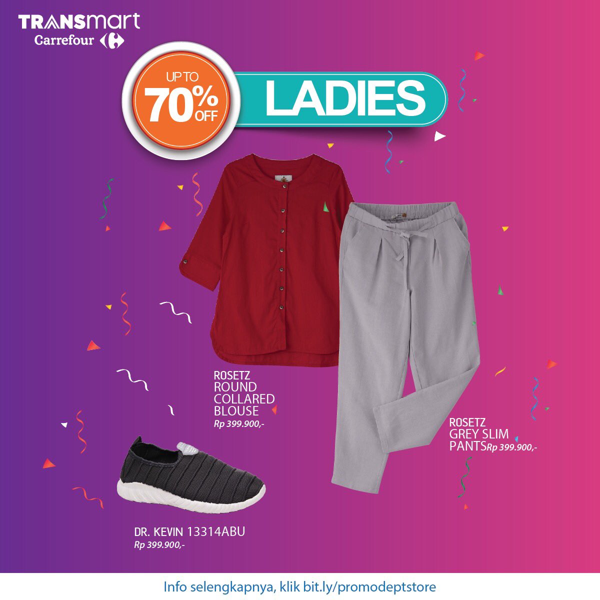 Transmart_IND's tweet photo. Ayo #KeluargaTransmart yang sedang cari pakaian baru untuk orang tercinta, yuk datang dan berbelanja di #TransmartCarrefour karena sedang ada #PromoDeptStore nih ππβ£β£β£
β£β£β£
Untuk info lebih lanjut cek https://t.co/bt6LfCK9Y6β£β£β£
#TransmartUntukPerempuan https://t.co/xmtwTDdCeq