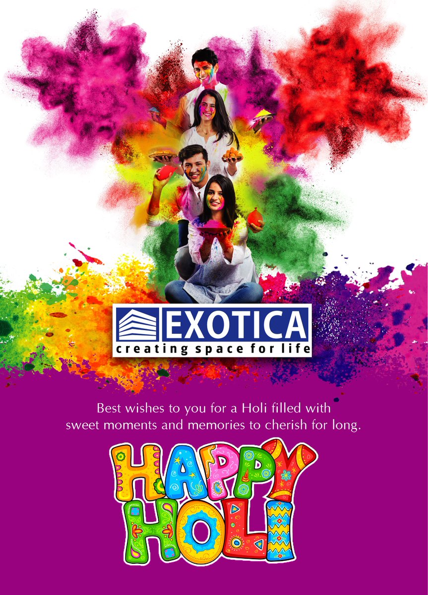 ExoticaHousing's tweet photo. Exotica Housing Wishes You All a Very Happy Holi.
#Holi #HappyHoli #Holi2018 #HoliWishes #HoliCreative #Color #FestivalOfColor #Exotica #ExoticaHousing #Housing #RealEstate #Property #Apartment #Society #ReadyToMoveIn #ReadyToMoveInFlats #Flats #Noida #NCR #Investment https://t.co/d3BcZH0VWz