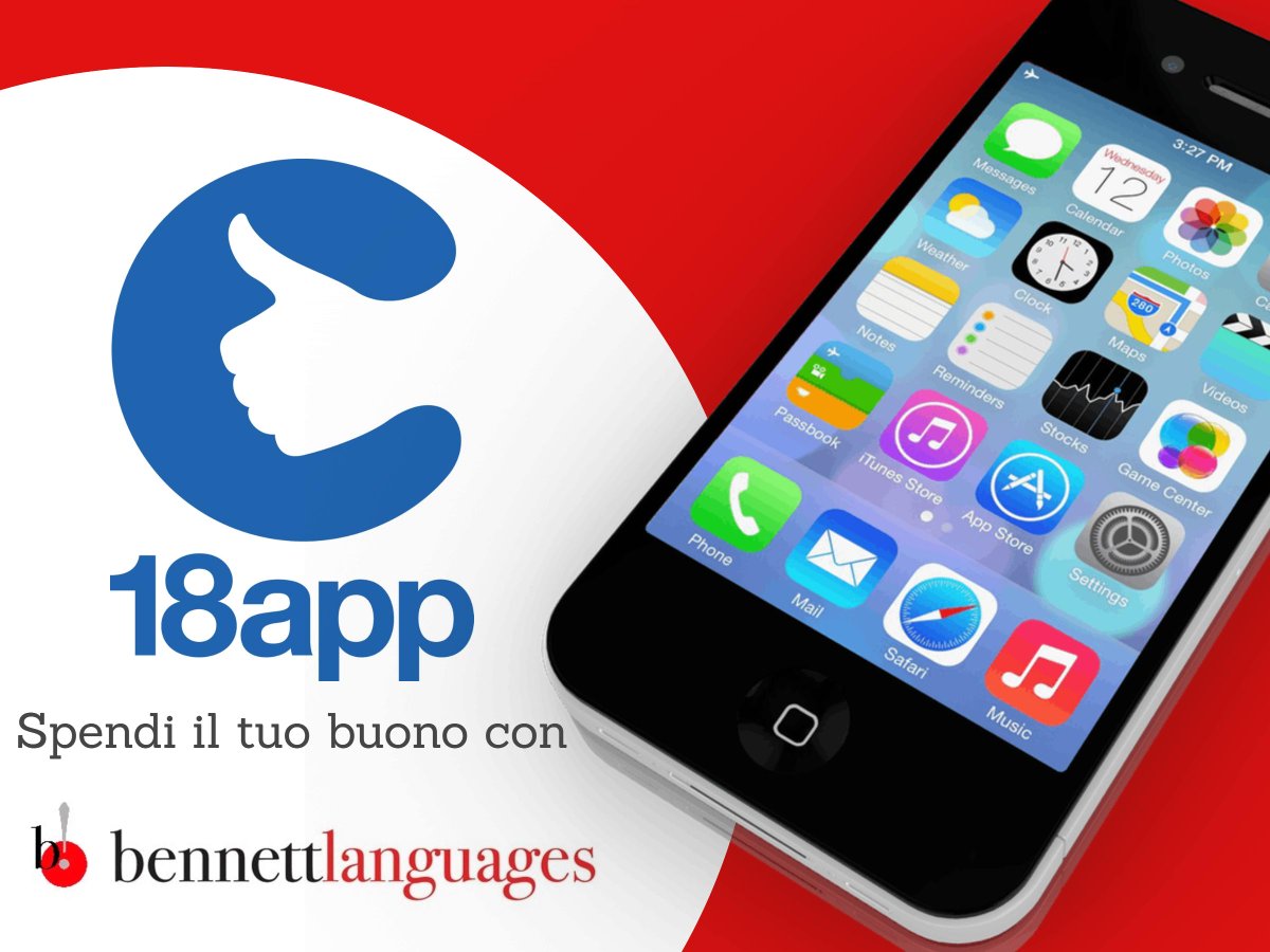 BennettLanguage's tweet photo. Hai 18 anni e vorresti spendere il tuo Bonus Cultura per un corso di lingua?
Rivolgiti a noi per sfruttare il tuo credito 18App!
#bennettlanguages 
#englishcourse 
#18app 
#bonuscultura 
#civitavecchia
#learning
#learningenglish https://t.co/sZOiOCVpEh